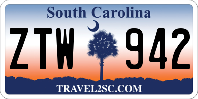 SC license plate ZTW942