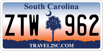SC license plate ZTW962