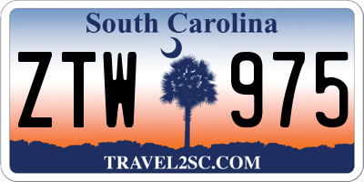SC license plate ZTW975