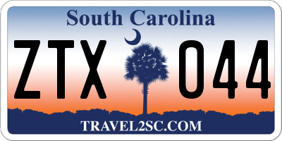 SC license plate ZTX044