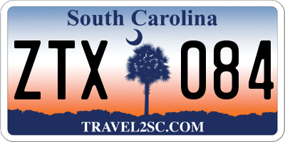 SC license plate ZTX084