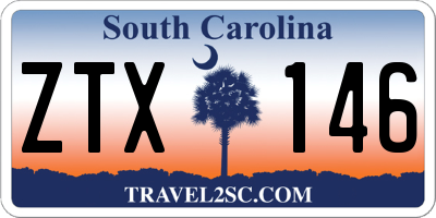 SC license plate ZTX146