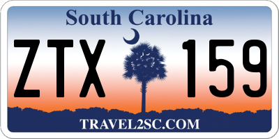 SC license plate ZTX159