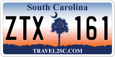 SC license plate ZTX161