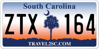 SC license plate ZTX164