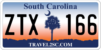 SC license plate ZTX166