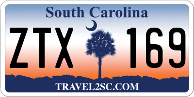 SC license plate ZTX169