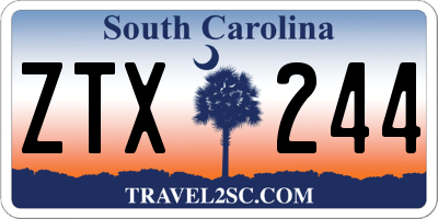SC license plate ZTX244