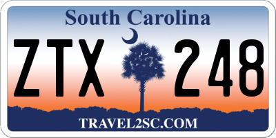 SC license plate ZTX248