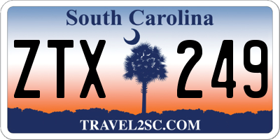 SC license plate ZTX249