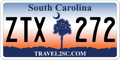 SC license plate ZTX272