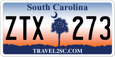 SC license plate ZTX273