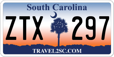 SC license plate ZTX297