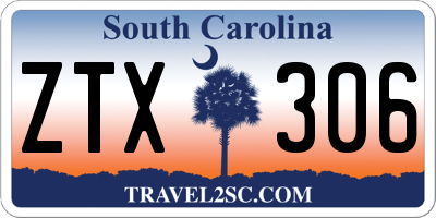 SC license plate ZTX306