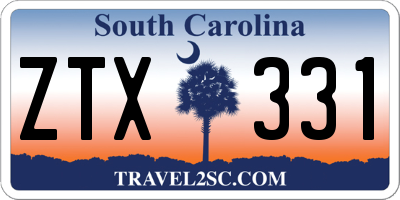 SC license plate ZTX331