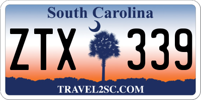 SC license plate ZTX339