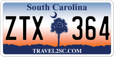 SC license plate ZTX364