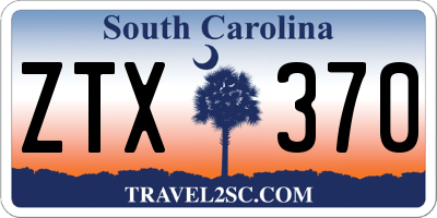 SC license plate ZTX370