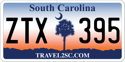 SC license plate ZTX395