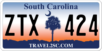 SC license plate ZTX424