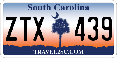 SC license plate ZTX439