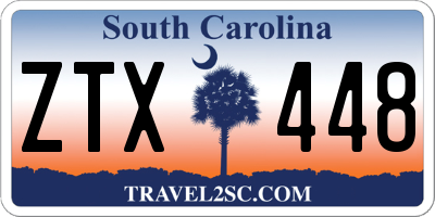 SC license plate ZTX448