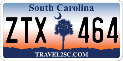 SC license plate ZTX464