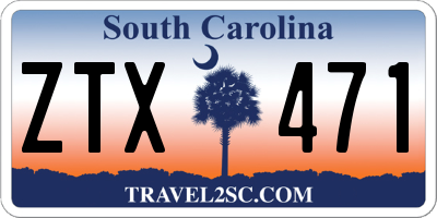 SC license plate ZTX471