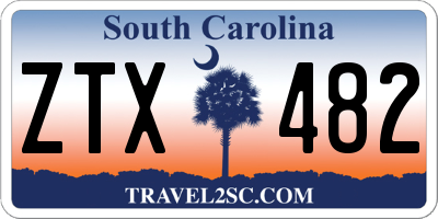 SC license plate ZTX482