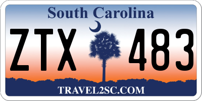SC license plate ZTX483