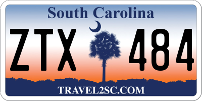 SC license plate ZTX484