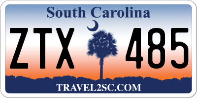 SC license plate ZTX485