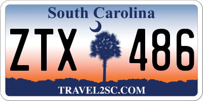 SC license plate ZTX486
