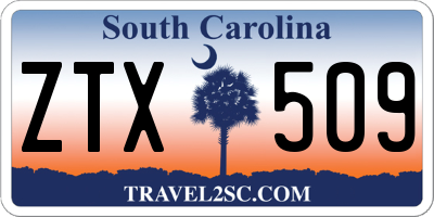 SC license plate ZTX509