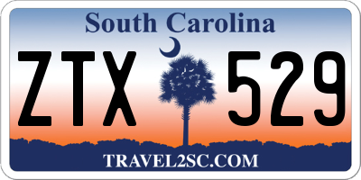 SC license plate ZTX529