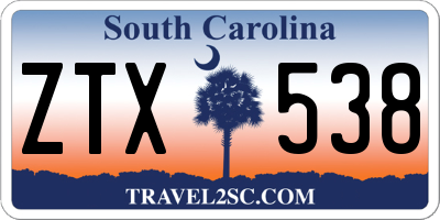 SC license plate ZTX538