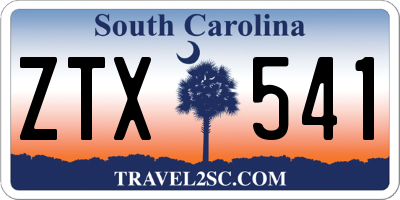SC license plate ZTX541