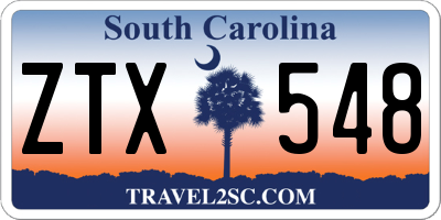 SC license plate ZTX548