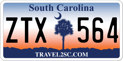SC license plate ZTX564