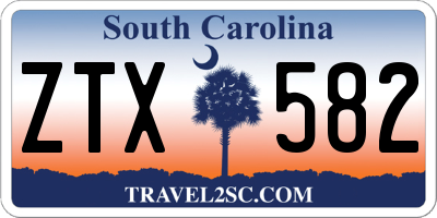 SC license plate ZTX582