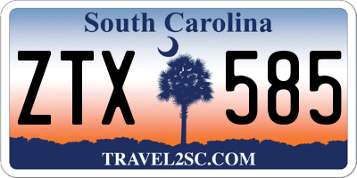 SC license plate ZTX585