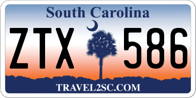 SC license plate ZTX586