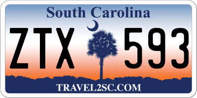 SC license plate ZTX593