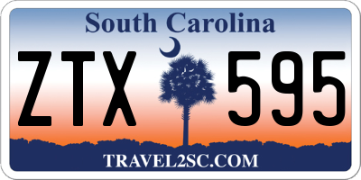 SC license plate ZTX595