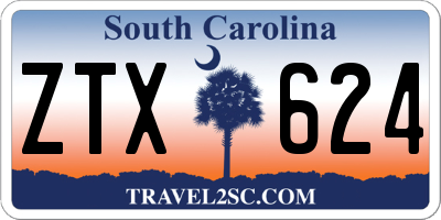 SC license plate ZTX624
