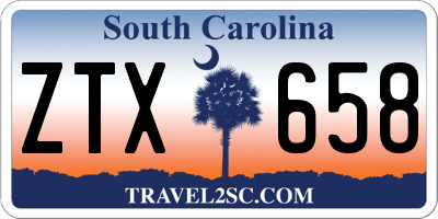 SC license plate ZTX658