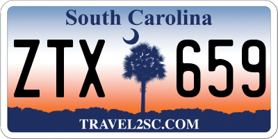 SC license plate ZTX659
