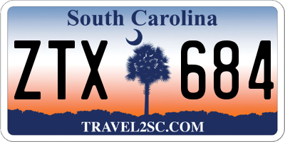 SC license plate ZTX684