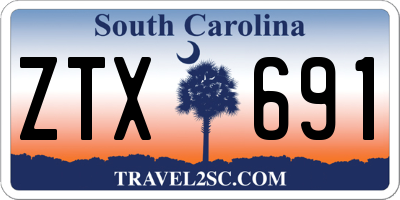 SC license plate ZTX691