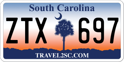 SC license plate ZTX697